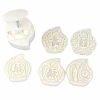 5 Stamps Moon Cake Mold Pumpkin Pie Small Cake Mold Birthday Peaches Plastic Baking Mold 125G