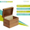 Oceanstar Bamboo Recipe Box with Divider