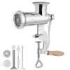 VEVOR Manual Meat Grinder, All Parts Stainless Steel, Hand Operated Meat Grinding Machine with Tabletop Clamp, 2 Grinding Plates & Sausage Stuffer