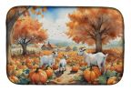 Autumn Goats Dish Drying Mat Absorbent Dish Drying Mat Pad for Kitchen Counter Dish Drainer Mat for Countertop, 14 x 21", Multicolor