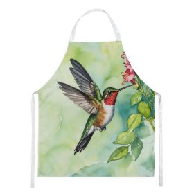 Rubythroated Hummingbird Apron Cooking Kitchen Server Baking Crafts Gardening for Adult Women Men, Unisex, Large, Multicolor