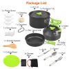 16Pcs Camping Cooking Ware Set Camping Stove Cookware Kit Aluminum Pot Pan Kettle Set with Bowls Knife Fork Spoon Carabiner Spatula Cutting Board for