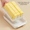 1pc Butter Preservation Box, Food Preserving Container Box, Dividable Butter Pan With Lid, Sealing Butter Pan, Kitchen Gift