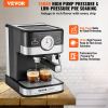 VEVOR Espresso Machine, 15 Bar Semi-Automatic Espresso Maker with Milk Frother Steam Wand for Latte and Cappuccino