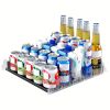 1 Set 3/4/5 Rows Soda Can Dispenser, Refrigerator Bottle Can Organizer, Self-Pushing Soda Can Dispenser Holds Up To 12 Cans