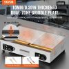 VEVOR Commercial Electric Griddle, 2800W Countertop Half-Flat Top Grill, 122¬∞F-572¬∞F Adjustable Temp