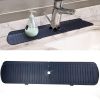 1pc Faucet Sink Splash Guard Mat, Silicone Faucet Water Catcher Mat Cover, Sink Draining Pad Behind Faucet