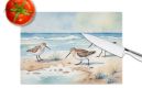 Sandpipers Hunting Glass Cutting Board Decorative Tempered Glass Kitchen Cutting and Serving Board Large Size Chopping Board