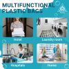 Disposable Travel Laundry Bags for Dirty Clothes, 18x19x4 Inch. 100 Pack White Hotel Plastic Laundry Bags