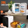 Vevor Mini Fridge for Bedroom, 20L Skincare Fridge with Touch Screen Temper Control, Outage Memory Small Beverage Refrigerator for Makeup Drink Food