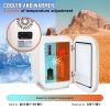 Vevor Mini Skin Care Fridge, 4 L/6 Can Cute Makeup Fridge for Cosmetics Beverage Fruit Milk, AC/DC Cooler & Warmer