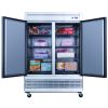 Dukers Commercial Double Door Bottom Mounted Upright Reach-in Freezer in Stainless Steel 40.74cu.ft.