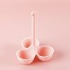 1pc; Egg Poacher; Silicone Egg Steamer Food Grade High Temperature Resistant Children's Food Supplement 3 Holes Steamed Egg Tray Convenient Boiled Egg