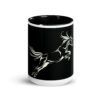 Galloping Grace Coffee Mugs Black & White Horse Art Mug Design By HadiArts