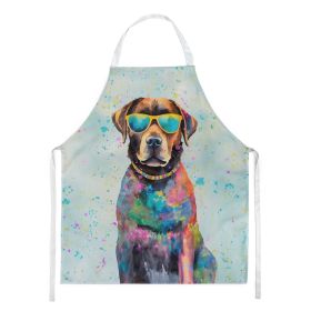 Chocolate Labrador Hippie Dawg Apron Cooking Kitchen Server Baking Crafts Gardening for Adult Women Men, Unisex, Large, Multicolor (Default: Default)