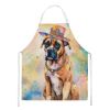 Boxer Hippie Dawg Apron Cooking Kitchen Server Baking Crafts Gardening for Adult Women Men, Unisex, Large, Multicolor