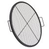 VEVOR X-Marks Fire Pit Grill Grate, Round Cooking Grate, Heavy Duty Steel Campfire BBQ Grill Grid with Handle and Support X Wire