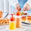 3pcs; Condiment Squeeze Bottles; Plastic Condiment Squeeze Bottles With Squeeze Top; Sauce Squeeze Bottles For Sauces; Kitchen Supplies