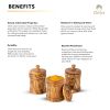 Olive Wood Canisters Set