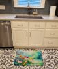 Anemones in Watercolor Memory Foam Kitchen Mat Machine Washable Anti-Fatigue Mat Cushion Comfort Bath Mat or Kitchen Rug