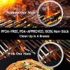 5pcs Non-stick BBQ Grill Mat Baking Mat BBQ Tools Cooking Grilling Sheet Heat Resistance Easily Cleaned Kitchen Tools; 15.75*12.99inch