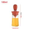 Kitchen Silicone Oil Bottle Glass Olive Oil Bottle Quantitative Extrusion Dispenser Pastry Steak Oil Brushes Baking BBQ Tool